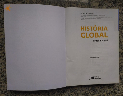 História Global - Gilberto Cotrim - Exemplar Em Bom Estado! (Usado)