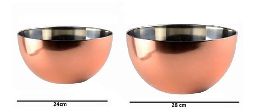 Kit 2 Bowl Inox Bronze 24 E 28 Cm Mimo