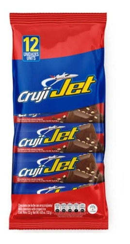 Paquete De 12 Chocolatinas Chocolate Colombia Cruji Jet