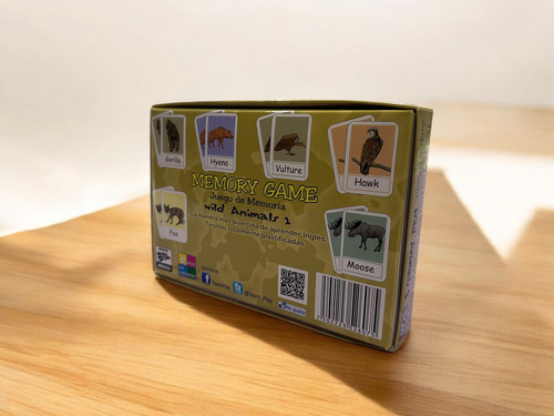 Juego De Memoria Wild Animals 1 Teach Play 50 Tarjetas