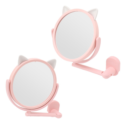 Espejo De Maquillaje Lovely Cat Shape, Transparente