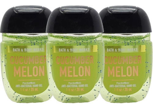 Gel Antibacterial Bath & Body Works Cucumber Melon Kit 3pz