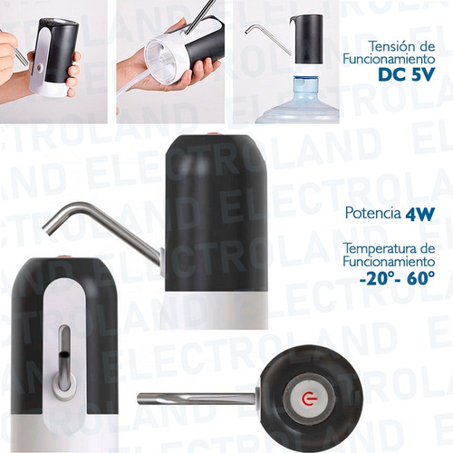 Imagen 3 de 10 de Dispenser De Agua Automatica Portatil Para Bidones De Agua