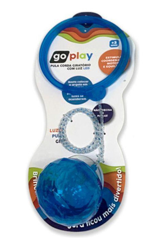 Go Play Spin Ball Pula Corda Giratório Azul - Multikids