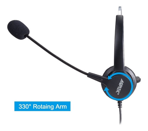 Imagen 5 de 10 de Agptek Cintillo Manos Libres Headset Audifono Rj9 Monoaural