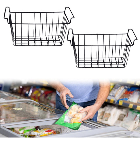 2 Cestas De Almacenamiento Para Congelador, 39cmx20cmx20cm
