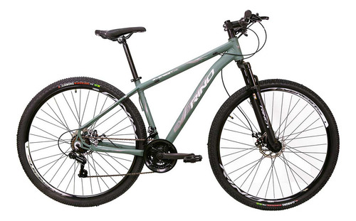 Bicicleta Rino Everest Aro 29 Freio Disk Cambios Shimano 24v Cor Verde exército