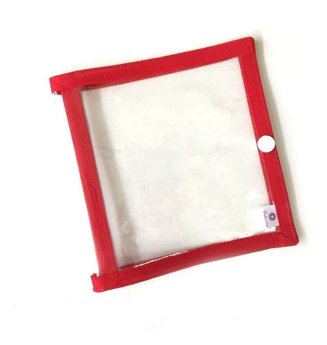 Imagem 2 de 5 de Capinha Porta Máscaras Dupla Plastificada Com Botão Pressão