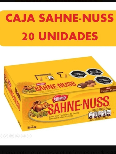 Chocolate Nestlé Sahne-nuss 20 Unidades 