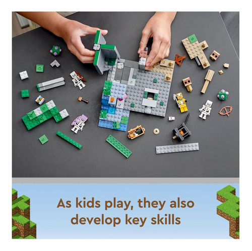 Lego Minecraft La Mazmorra Del Esqueleto Con Cuevas, Figuras