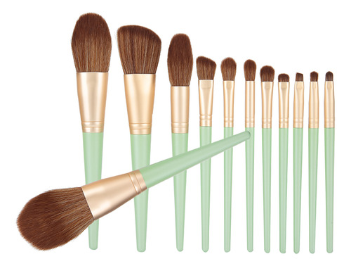 Set De 12 Brochas Para Sombras De Ojos, Colorete Y Corrector