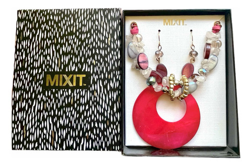 Conjunto Joyas Mix It Traído De Usa Original Collar Aros