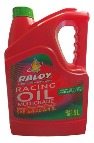 Aceite Motor Raloy Racing Oil Multigrade 15w40 Api Sl 5l