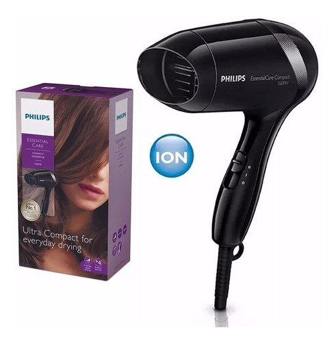 Secador Pelo Philips Bhd001 Compacto 2 Velocidad 1200w