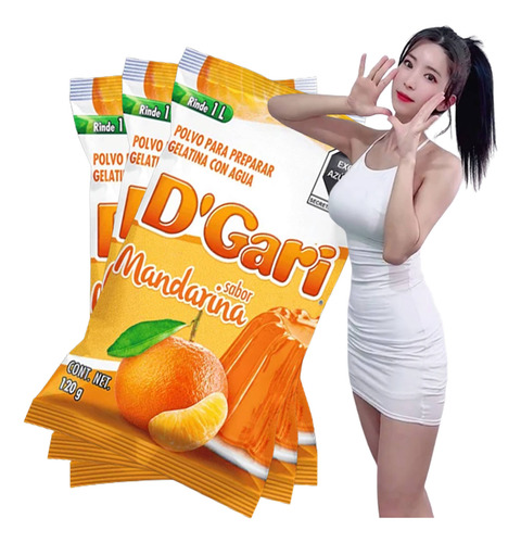 Dgari® 3 Gelatinas De Agua Sabor Mandarina Rinde Un Litrowow