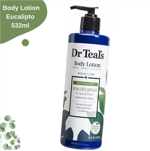 Loción Corporal Dr Teal's Eucalyptus & Spearint 532 Ml