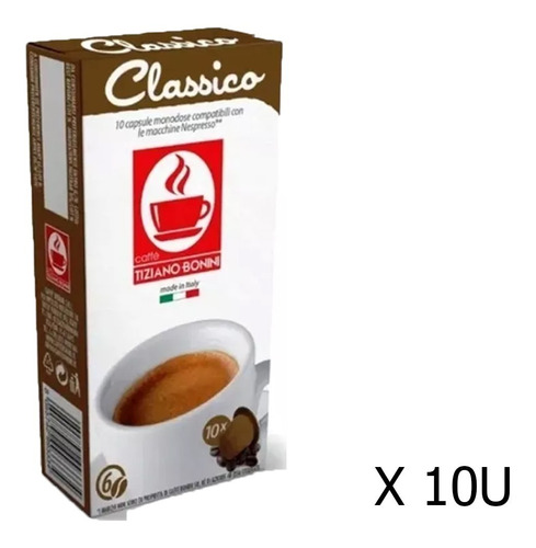 Cafe 10 Capsulas Clasico Nespresso Compatibl Cafe Bonini X10