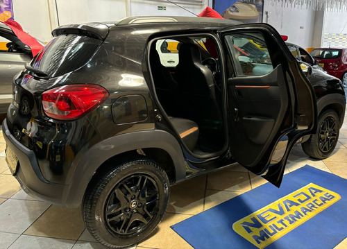 Renault Kwid 2022 1.0 FLEX Outsides Completo Manual Único Dono Preto