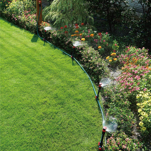 Sistema De Riego De Jardín Flexible Con Rociador Y Manguera