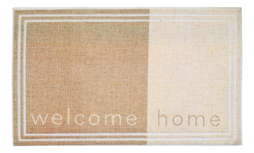 Tapete Entrada Fashionable Deluxe 45x75 Cm Caucho Beige