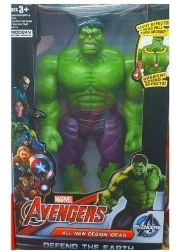 Muñeco Hulk Grande Con Luz Juguete Envio Inmediato