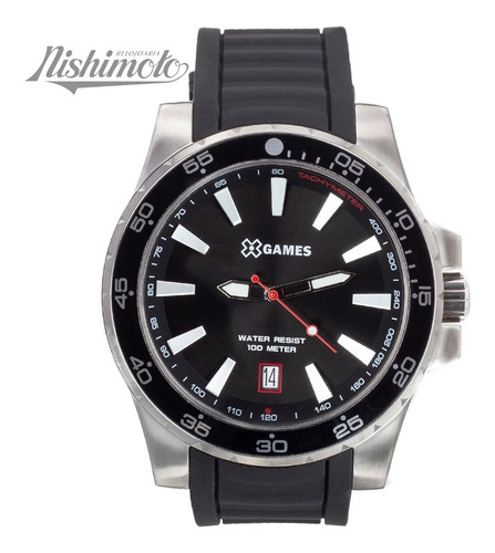 Relógio X-games Masculino Xmsp1015 P1px Preto Aço
