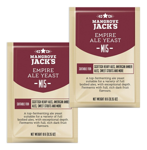 2x Mangrove Jack's Craft Serie Levadura M15 Empire Ale 0.35