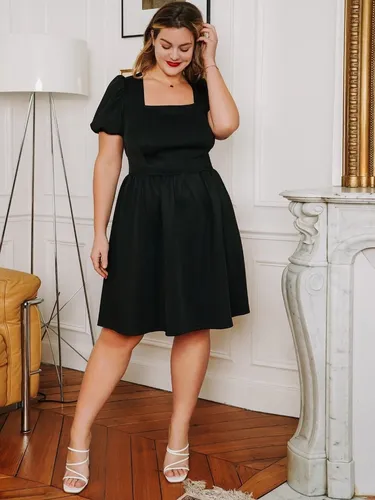 Vestido Shein Escote Cuadrado Espalda Criss Cross Plus Size