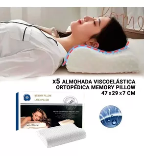 Almohadas Viscoelásticas Ortopédicas Memory Pillow Pack 5uni