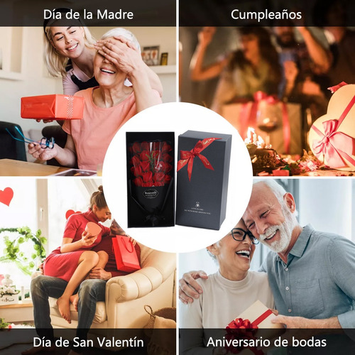 Rosas Artificiales Aspecto Real Cajas De Flores Para Regalo
