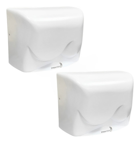 2 Secadores De Mãos Automático 16 M/s Banheiro Alto Fluxo