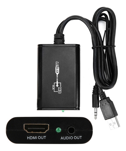 Usb2.0 A Hdmi + Adaptador De Audio 1080p Hd Convertidor De V