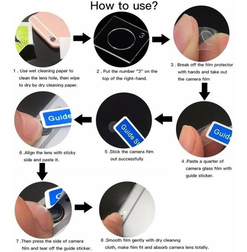 Imagen 5 de 6 de Lamina De Vidrio Templado Para Cámara De iPhone 11