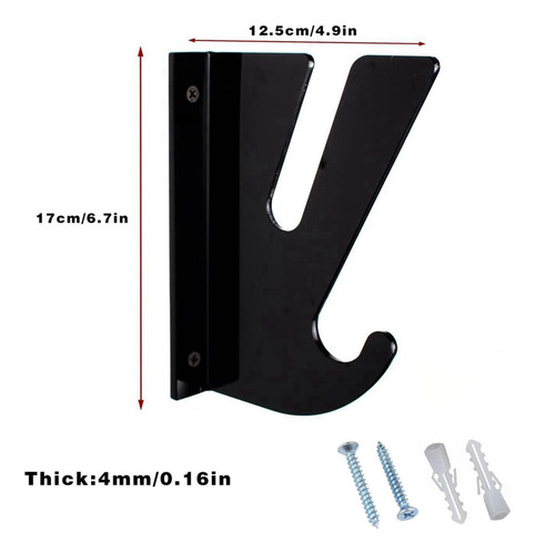Estante De Montaje En Pared Para Monopatín, Negro