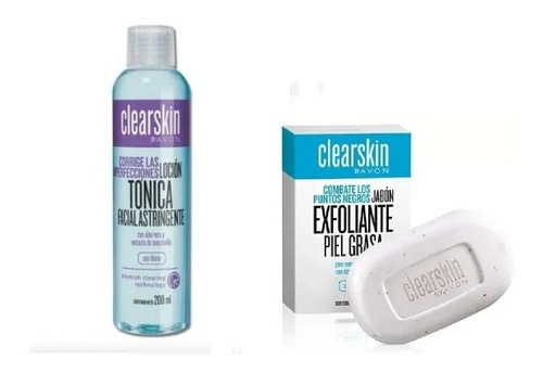 Clearskin Loción Astringente Jabon Exfoliante Facial Avon 