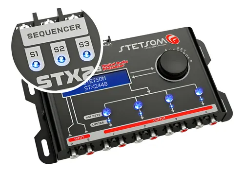 Processador Audio Digital Stx 2448 Bt Stetsom Display Bt
