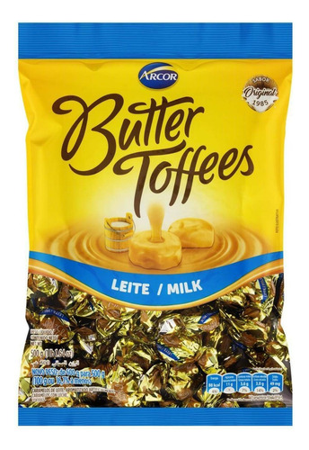 Bala De Caramelo Leite Butter Toffees Pacote 500g