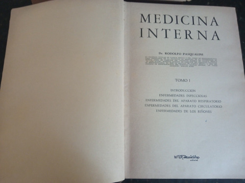 Libros Medicina Interna Rodolfo Pasqualini Tomo I Y Ii