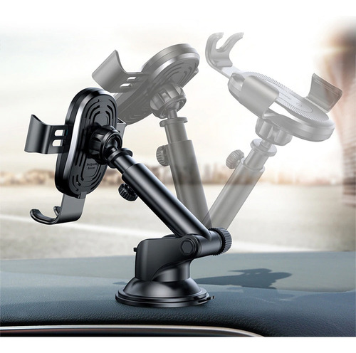 Soporte Metálico Celular Auto Carga Inalámbrica Rápida