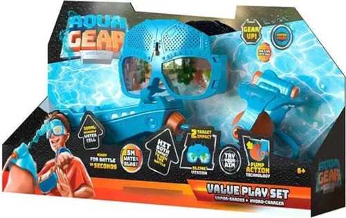 Aqua Gear Value Play Set Lanza Agua + Lentes Anteojos