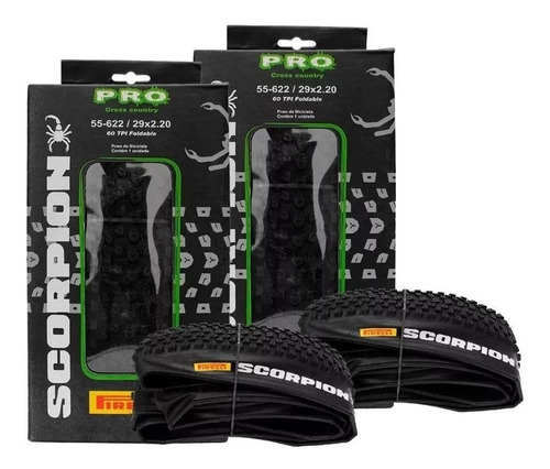 Par Pneu Pirelli Scorpion Pro 29 X 2.20 Kevlar Mtb S/ Arame