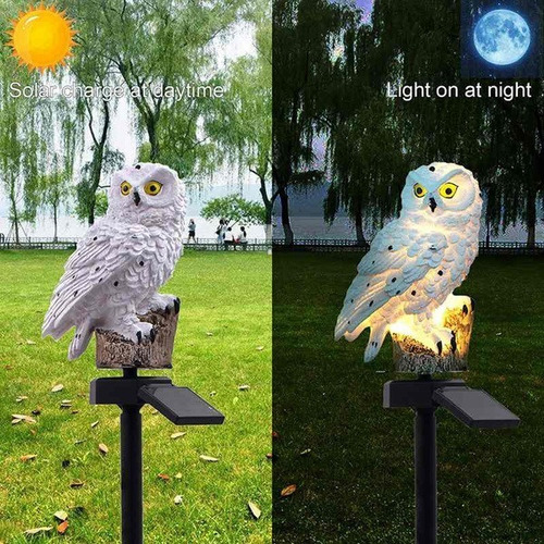 2 Unids Búho Jardín Luces Solares Al Aire Libre Lámpara Led