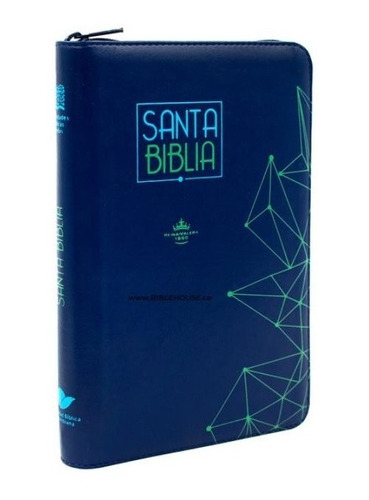 Biblia Reina Valera 1960 Tamaño Agenda Letra Grande Azul