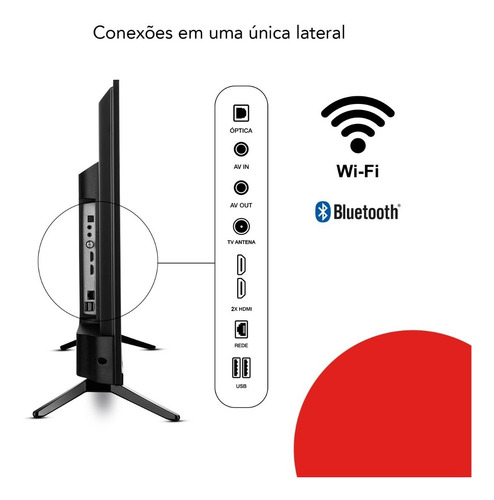 Smart Tv 32'' Android Dolby Aws-tv-32-bl-02-a Aiwa Bivolt