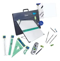 Comprar Kit Completo Pizzini Tablero Dibujo 40x50 Atril 6 Posiciones