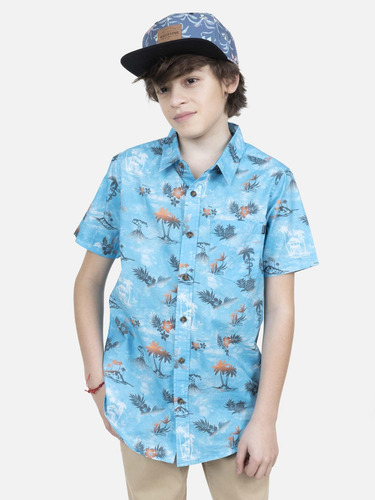Camisa Juvenil Turquesa 5c938-mv22 Maui And Sons