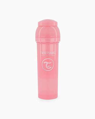 Imagen 2 de 2 de Mamadera Anti-cólico Twistshake 330ml - Rosa Pastel