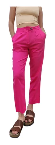 Pantalon de lino de vestir mujer clearance