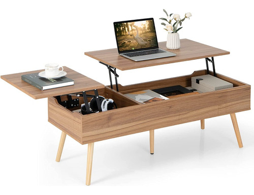 Tangkula 47 Pulgadas Lift Top Coffee Table Con Almacenamient