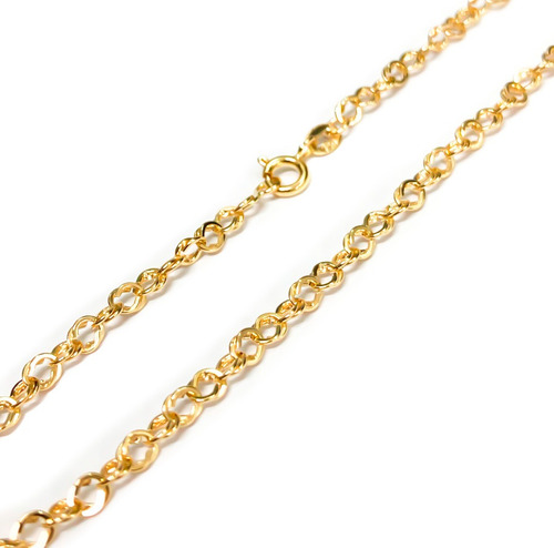 Pulseira Feminina De Ouro 18k Elo Trabalhado Comprimento 19 Cm Cor Amarelo